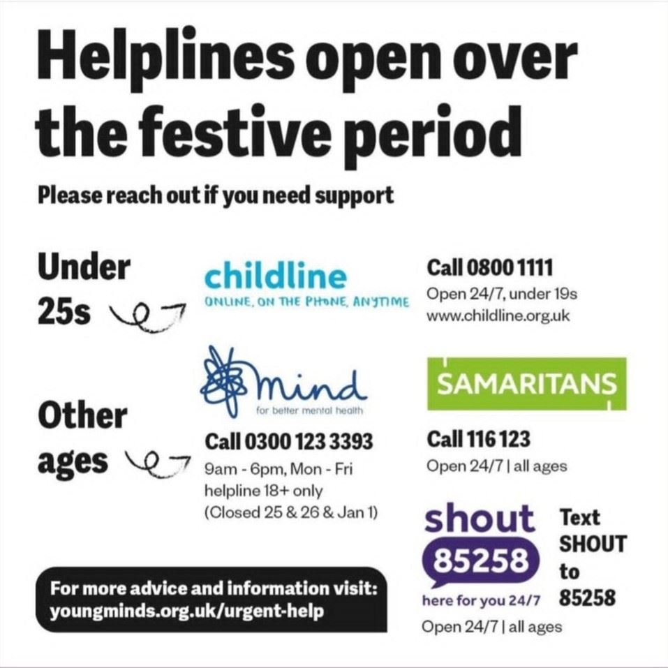 Festive helplines